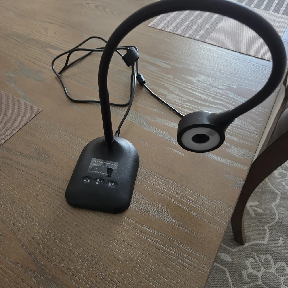 Black Document Camera with Flexible Neck